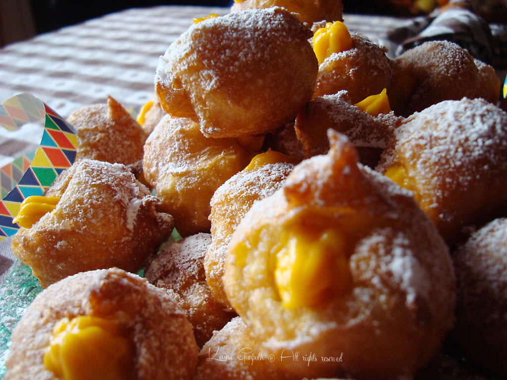 frittelle ripiene di crema