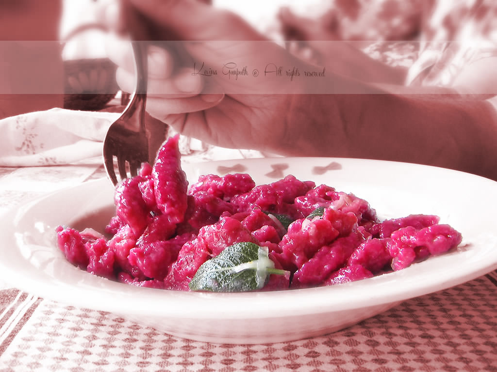 gnocchi di rapa rossa